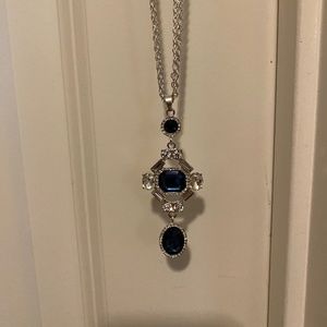Gemma Layne Sapphire/Diamond Rhinestone Necklace